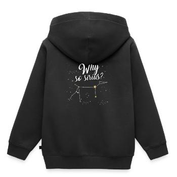 Konstellation Warum so Sirius Shirt Hundeastronomie - Kinder Premium Organic Hoodie - Schwarz - Hinten - AI Model Kid Male (0cm)