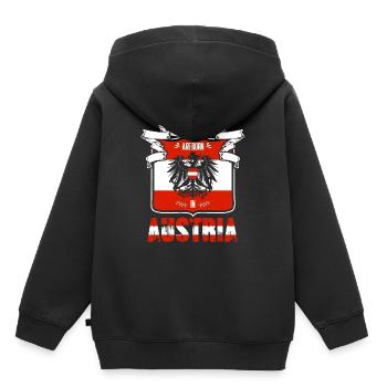 Autriche Styrie - Sweat Premium à capuche enfant bio - noir - Dos - AI Model Kid Male (0cm)