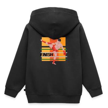 Karate Jiu-Jitsu Taekwondo Kickboxing Muay Thai - Kinder Premium Organic Hoodie - Schwarz - Hinten - AI Model Kid Male (0cm)