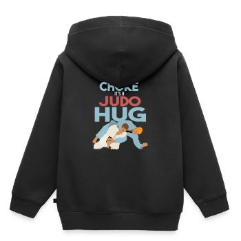 C'est un sport spécial Judo Hug - Sweat Premium à capuche enfant bio - noir - Dos - AI Model Kid Male (0cm)