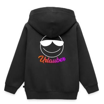 Urlauber Urlaub Ferien - Kinder Premium Organic Hoodie - Schwarz - Hinten - AI Model Kid Male (0cm)