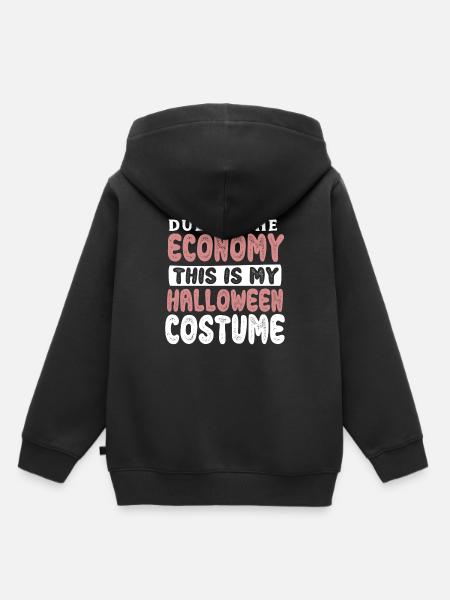 Due to the economy Lustiges Halloween Geschenk - Premium børne hættetrøje økologisk - sort
