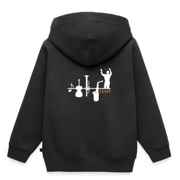 Chef d'orchestre chef d'orchestre musicien - Sweat Premium à capuche enfant bio - noir - Dos - AI Model Kid Male (0cm)