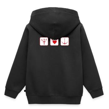 croire l’espoir - Sweat Premium à capuche enfant bio - noir - Dos - AI Model Kid Male (0cm)