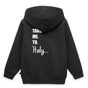 Take Me To Italy | Reisen und erleben - Kinder Premium Organic Hoodie - Schwarz - Hinten - AI Model Kid Male (0cm)