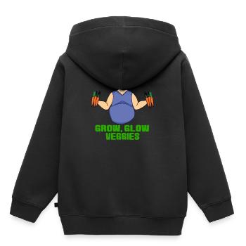 Vendeur de légumes - Sweat Premium à capuche enfant bio - noir - Dos - AI Model Kid Male (0cm)