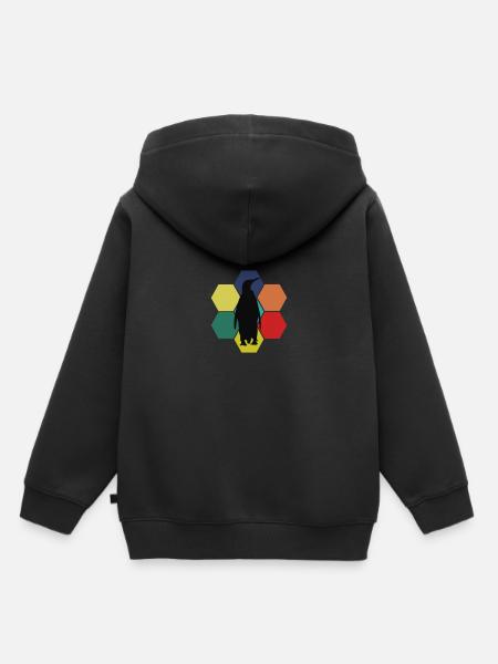Pinguin Seevogel Südpol - Kinder Premium Organic Hoodie - Schwarz