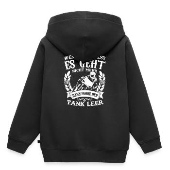 Motorrad Shirt · Superbike · Bike · Wenn Du denkst - Kinder Premium Organic Hoodie - Schwarz - Hinten - AI Model Kid Male (0cm)
