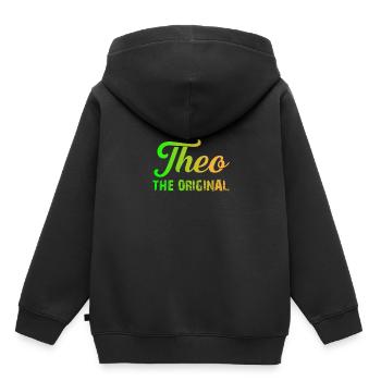 Mein Name ist Theo T-Shirt Vorname Kind - Kinder Premium Organic Hoodie - Schwarz - Hinten - AI Model Kid Male (0cm)