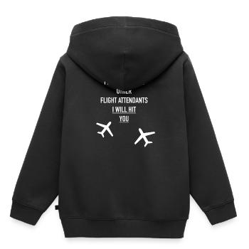 VOL ATTENDANT - Sweat Premium à capuche enfant bio - noir - Dos - AI Model Kid Male (0cm)
