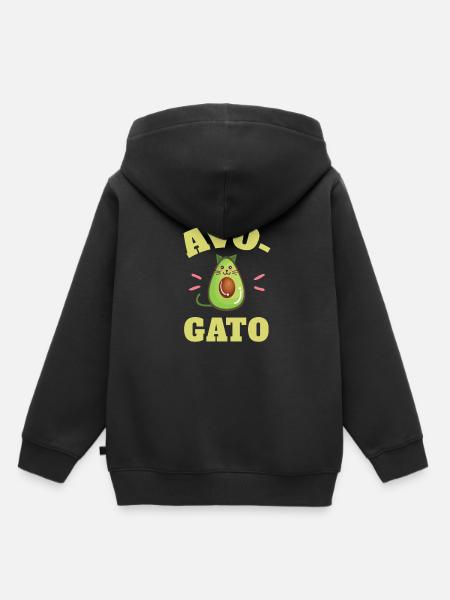 Avogato Grappig - Premium børne hættetrøje økologisk - sort