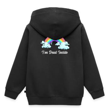 Dépression interne morte déprimée solitaire triste - Sweat Premium à capuche enfant bio - noir - Dos - AI Model Kid Male (0cm)