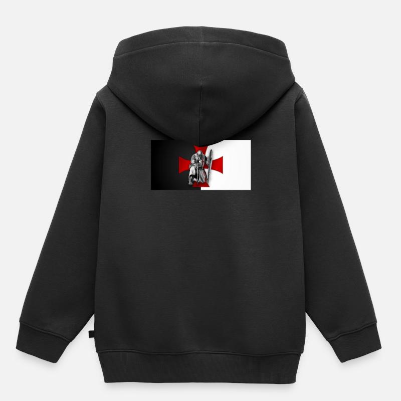 Le Templier - Le Templier - Sweat Premium à capuche enfant bio - noir