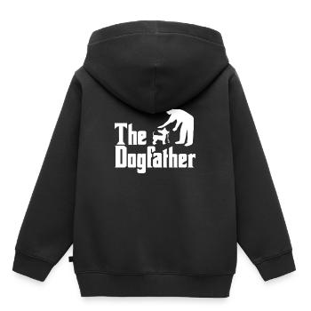The Dogfather das Herrchen - Kinder Premium Organic Hoodie - Schwarz - Hinten - AI Model Kid Male (0cm)