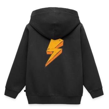 foudre - Sweat Premium à capuche enfant bio - noir - Dos - AI Model Kid Male (0cm)