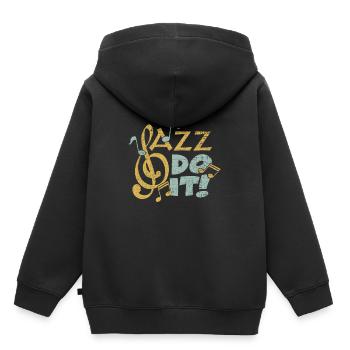 Jazz le fait en disant drôle musicien de cadeau - Sweat Premium à capuche enfant bio - noir - Dos - AI Model Kid Male (0cm)