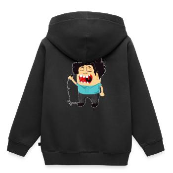 Karaoke singer doodle art - Kids Premium Organic Hoodie - black - Back - AI Model Kid Male (0cm)