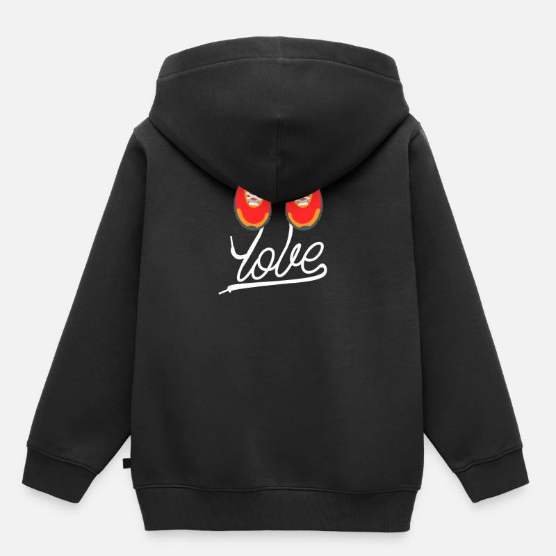 Amour Courir - Sweat Premium à capuche enfant bio - noir
