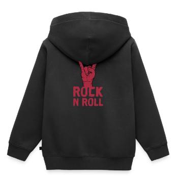 Rock N Roll sign - Kids Premium Organic Hoodie - black - Back - AI Model Kid Male (0cm)