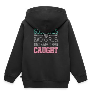 Boese Maedchen Gute Maedchen - Kinder Premium Organic Hoodie - Schwarz - Hinten - AI Model Kid Male (0cm)
