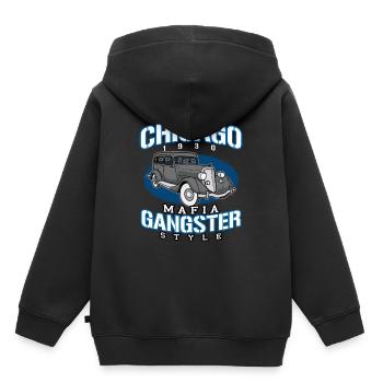 Mafia Chicago USA - Kinder Premium Organic Hoodie - Schwarz - Hinten - AI Model Kid Male (0cm)