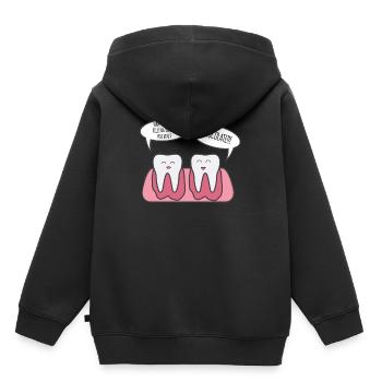Zahnarzt - Zahnarzt T-Shirt - Spruch - Lustig - Kinder Premium Organic Hoodie - Schwarz - Hinten - AI Model Kid Male (0cm)