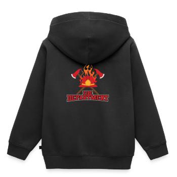 Fire - Kids Premium Organic Hoodie - black - Back - AI Model Kid Male (0cm)