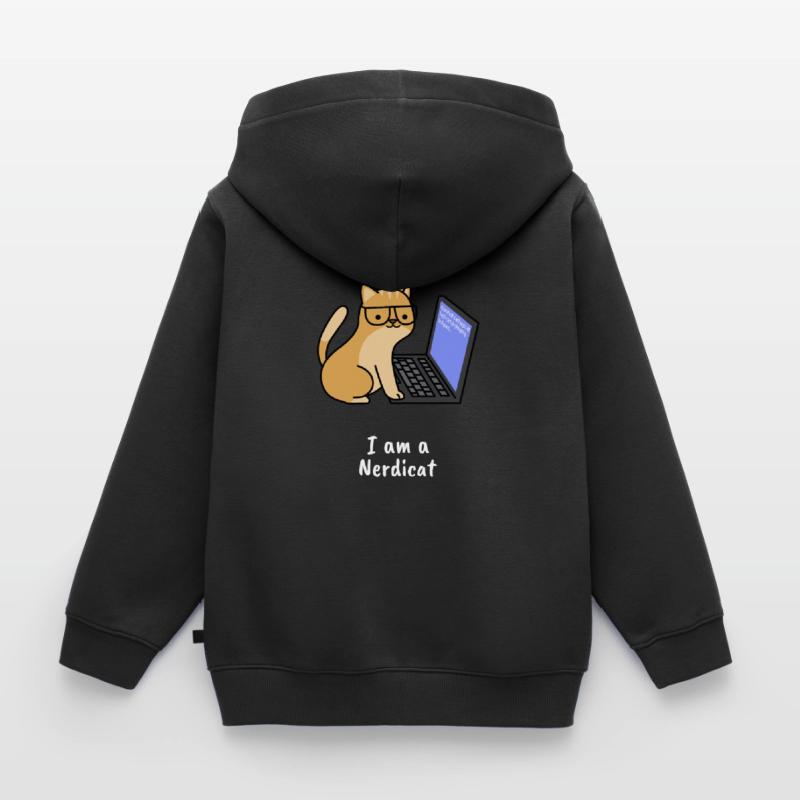 Nerdicat Computer Scientist Programmation Nerd Coding Sweat Premium à capuche enfant bio