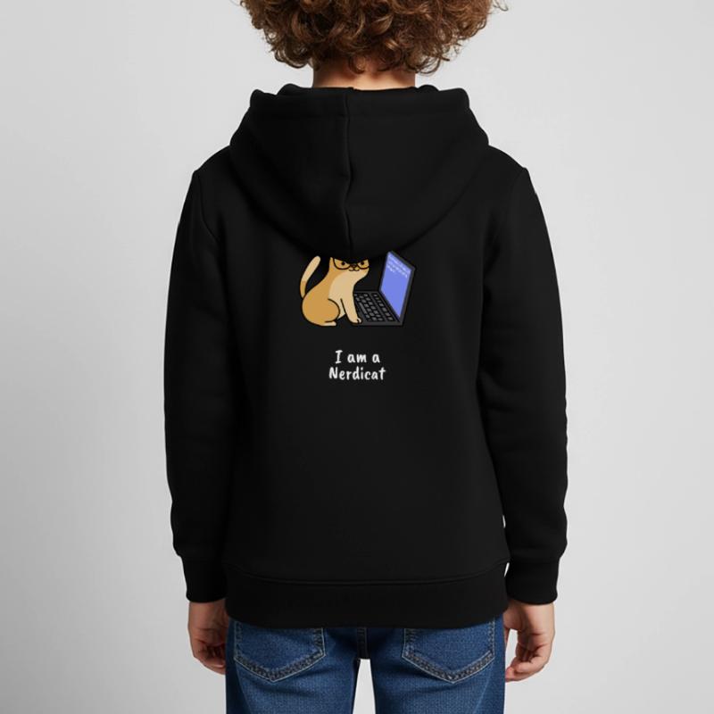 Nerdicat Computer Scientist Programmation Nerd Coding Sweat Premium à capuche enfant bio