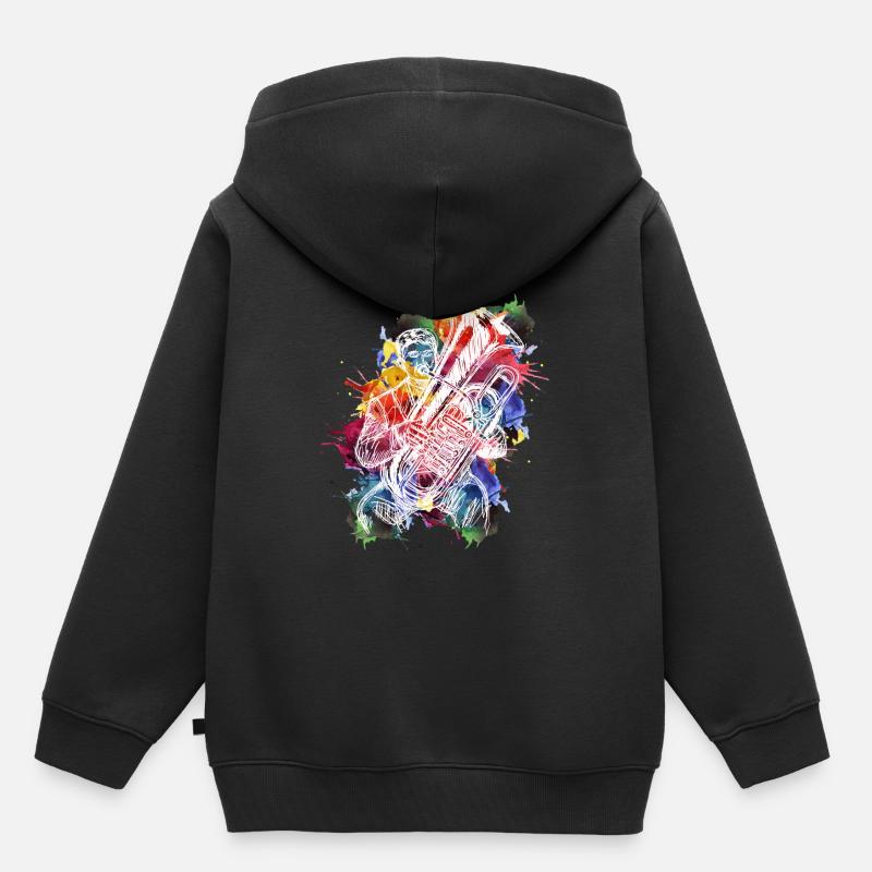 Professeur de Tuba - Sweat Premium à capuche enfant bio - noir