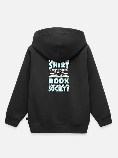 Leseratte - Kinder Premium Organic Hoodie - Schwarz