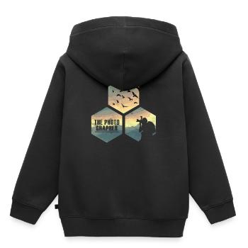 Kamera Geschenk Fotograf Spiegelreflex Fotoapparat - Kinder Premium Organic Hoodie - Schwarz - Hinten - AI Model Kid Male (0cm)