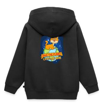 enfants - Sweat Premium à capuche enfant bio - noir - Dos - AI Model Kid Male (0cm)