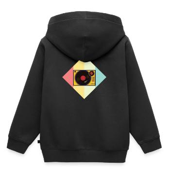 Mixpult Mischpult - Kinder Premium Organic Hoodie - Schwarz - Hinten - AI Model Kid Male (0cm)