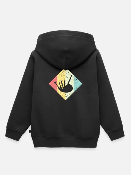 Dudelsack - Kinder Premium Organic Hoodie - Schwarz