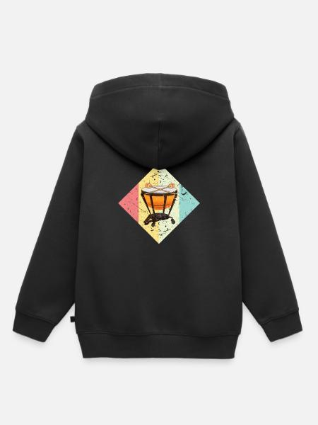 Orchester Trommeln - Kinder Premium Organic Hoodie - Schwarz