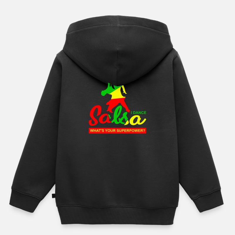 Danser la salsa - Sweat Premium à capuche enfant bio - noir