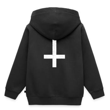 False cross Satan devil Christ Halloween - Kids Premium Organic Hoodie - black - Back - AI Model Kid Male (0cm)