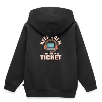Tech support Ticket Computerproblem Bug Informatik - Kinder Premium Organic Hoodie - Schwarz - Hinten - AI Model Kid Male (0cm)