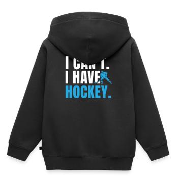 Je ne peux pas avoir de hockey - Sweat Premium à capuche enfant bio - noir - Dos - AI Model Kid Male (0cm)