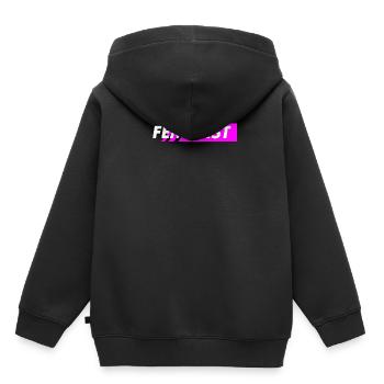 feminist - Kinder Premium Organic Hoodie - Schwarz - Hinten - AI Model Kid Male (0cm)