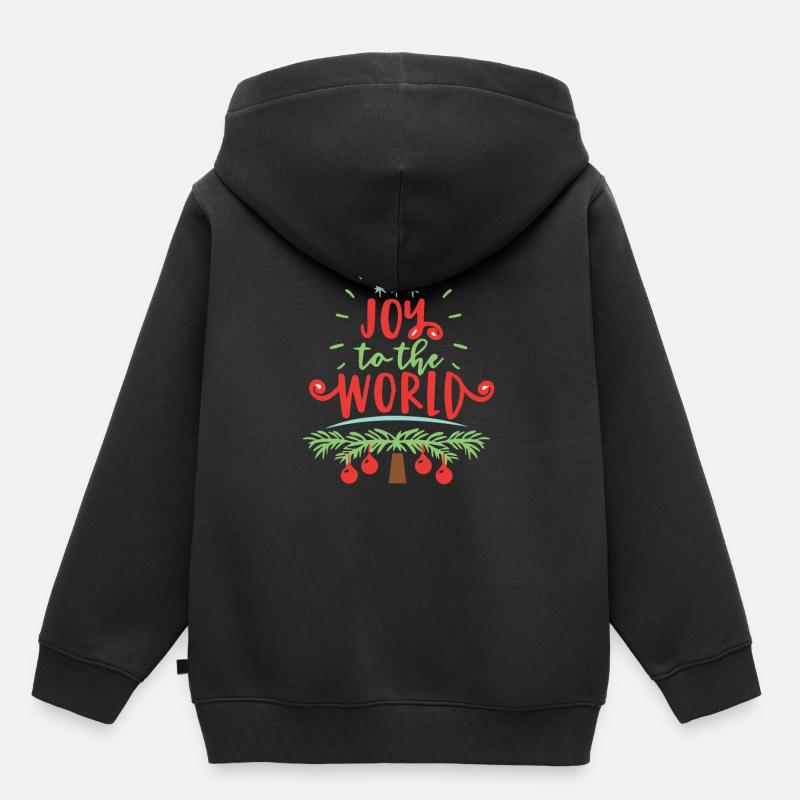 Noël - Sweat Premium à capuche enfant bio - noir