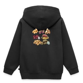 Alle Arten von Kartoffeln - Kinder Premium Organic Hoodie - Schwarz - Hinten - AI Model Kid Male (0cm)