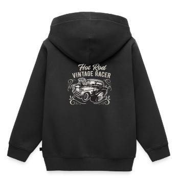 Hot Rod Vintage - Kinder Premium Organic Hoodie - Schwarz - Hinten - AI Model Kid Male (0cm)