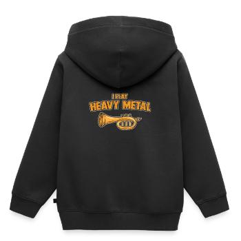 Heavy Metal - Sweat Premium à capuche enfant bio - noir - Dos - AI Model Kid Male (0cm)