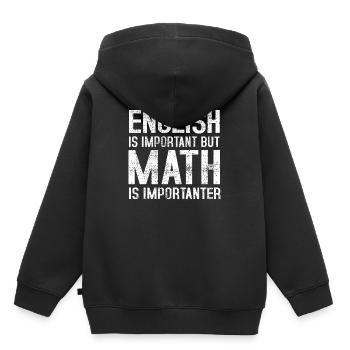 Grammaire Mathématiques - Sweat Premium à capuche enfant bio - noir - Dos - AI Model Kid Male (0cm)