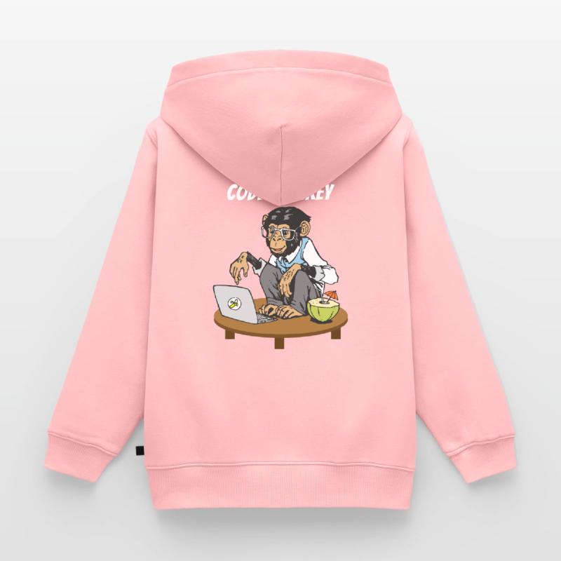 Code Monkey Progammier Monkey Coding Monkeys Kids Premium Organic Hoodie
