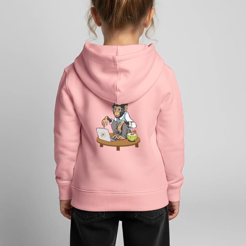 Code Monkey Progammier Monkey Coding Monkeys Kids Premium Organic Hoodie