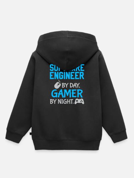 Gamer Software Ingenieur - Kinder Premium Organic Hoodie - Schwarz