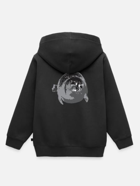 Dicke Robbe - Kinder Premium Organic Hoodie - Schwarz